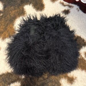 MM6 Maison shearling mules